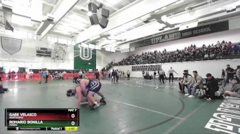 285 lbs Semifinal - Gabe Velasco, Northview vs Romario Bonilla, Perris