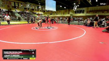 70/74 Round 3 - Logan Clabough, Temecula Valley Wrestling Club vs Raelynn Ruvalcaba, Fallbrook Wrestling Club