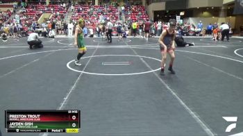 90 lbs Cons. Round 2 - Preston Trout, Russell Wrestling Club vs Jayden Gish, Pratt Wrestling Club