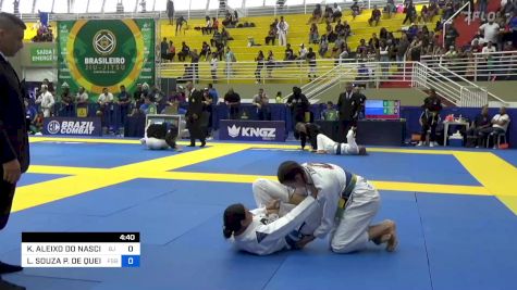 KAMILE ALEIXO DO NASCIMENTO vs LORRAYNE SOUZA P. DE QUEIROZ 2023 Brasileiro Jiu-Jitsu IBJJF