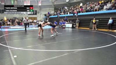 170 lbs 5th Place Match - Faith Jeffers, Solon vs Ana Coleman, BGM, Brooklyn