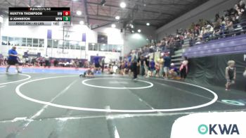 49 lbs Consi Of 8 #2 - Huxtyn Thompson, Bristow Elementary Wrestling Club vs JJ Johnston, Mannford Pirate Youth Wrestling