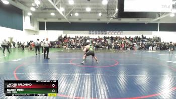 144 lbs Cons. Round 3 - Jayden Palomino, Santa Ana vs Naoto Inoki, Mira Costa