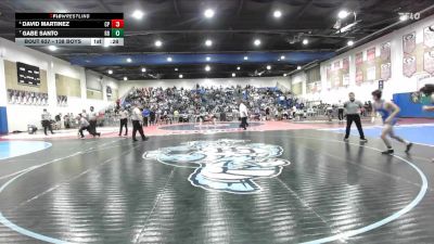 138 Boys Cons. Round 4 - David Martinez, Castle Park vs Gabe Santo, Rancho Bernardo