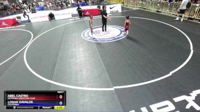 45 lbs Quarterfinal - Abel Castro, Scotsmen Wrestling Club vs Logan Davalos, California