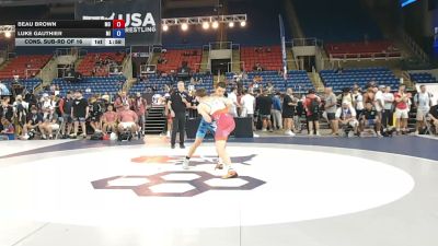 165 lbs Cons. Sub-rd Of 16 - Beau Brown, Missouri vs Luke Gauthier, Michigan
