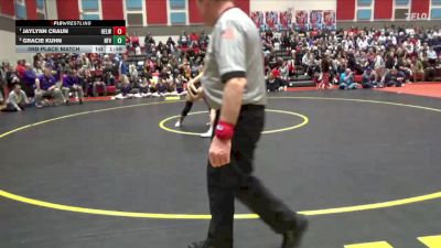 135 lbs 3rd Place Match - Gracie Kuhn, North Fayette Valley vs Jaylynn Craun, Oelwein