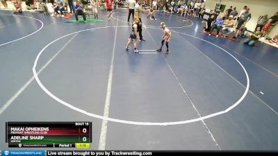 56-61 lbs Round 3 - Adeline Sharp, Uintah vs Makai Opheikens, Fremont Wrestling Club