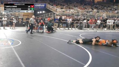 140 lbs Cons. Round 1 - Janyla Denis, Lincoln Park Academy vs Hanna Migliaccio, Riverview (Riverview)