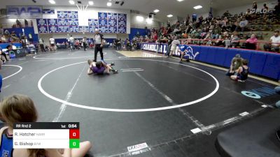 70 lbs Rr Rnd 2 - Ryder Hatcher, Harrah Little League Wrestling vs Gunner Bishop, Bristow Youth Wrestling