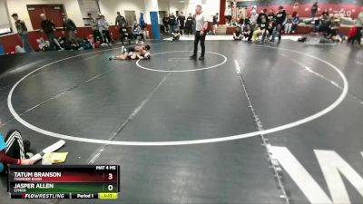 126 lbs Cons. Round 5 - Jasper Allen, Lyman vs Tatum Branson, Thunder Basin