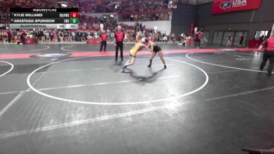 150 lbs Quarterfinal - Kylie Williams, Brown Deer Jr Falcons Wrestling Club vs Anastasia Spurgeon, Lancaster Wrestling Club
