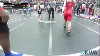 90 lbs Quarterfinal - Kadyn Carter, Lions Wrestling Academy vs Cadyn Tate, Bridge Creek Youth Wrestling