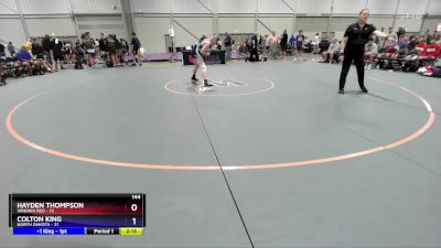 144 lbs Round 1 (16 Team) - Hayden Thompson, Virginia Red vs Colton King, North Dakota