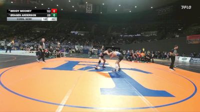 4A Boys 132 lbs Cons. Semi - Brody Mooney, Tillamook Boys vs Bragen Anderson, La Grande Boys
