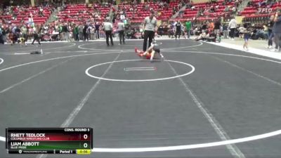 46 lbs Cons. Round 3 - Liam Abbott, Blue Pride vs Rhett Tedlock, Columbus Wrestling Club