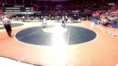 3A 120 lbs Quarterfinal - Anthony Orozco, Arlington Heights (Hersey) vs Chazz Robinson, Flossmoor (Homewood-F.)