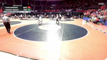 3A 120 lbs Quarterfinal - Anthony Orozco, Arlington Heights (Hersey) vs Chazz Robinson, Flossmoor (Homewood-F.)