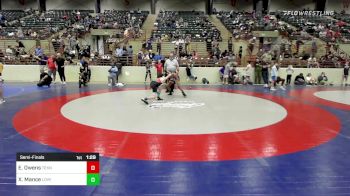 95 lbs Semifinal - Evan Owens, Teknique Wrestling vs Xavier Mance, Lovett Wrestling Club