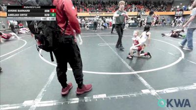 40 lbs Rr Rnd 2 - Averie Barnard, ARDMORE TAKEDOWN CLUB vs Ameliah Ortiz, Bridge Creek Youth Wrestling