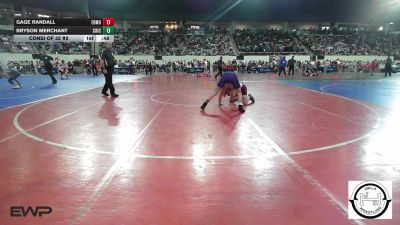 133 lbs Consi Of 32 #2 - Gage Randall, Edmond Memorial vs Bryson Merchant, Chickasha Wrestling