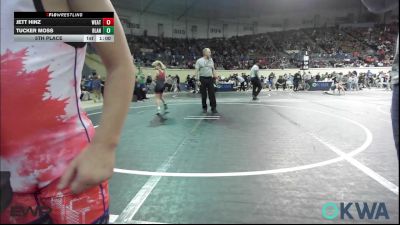 70 lbs 5th Place - Jett Hinz, Weatherford Youth Wrestling vs Tucker Moss, Blanchard Youth Wrestling Club