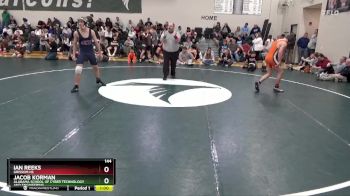 144 lbs Cons. Round 2 - Ian Reeks, Grissom Hs vs Jacob Korman, Alabama School Of Cyber Technology And Engineering