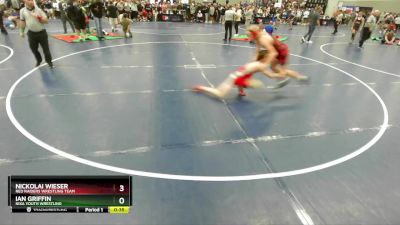 126 lbs Champ. Round 2 - Ian Griffin, Nixa Youth Wrestling vs Nickolai Wieser, Red Raiders Wrestling Team