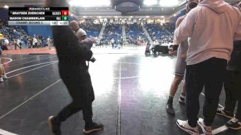190 lbs Champ. Round 3 - Mason Chamberlain, Malvern Prep vs Brayden Zuercher, Nazareth