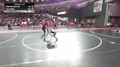 80 lbs Champ. Round 1 - Zariyah Nguyen, BYA Wrestling vs Ava Howe, Waupaca