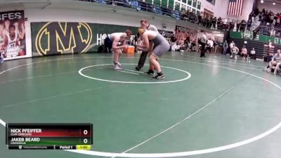 215 lbs Cons. Round 2 - Nick Pfeiffer, Clay (Oregon) vs Jakeb Beard, Louisville