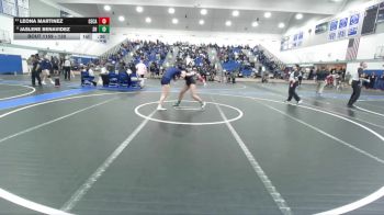 130 lbs Cons. Round 6 - Leona Martinez, Central Catholic vs Jaslene Benavidez, Shadow Hills
