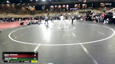 150 lbs Semifinal - Beau Hickman, TUTTLE vs Tristan Sainz, Somerset