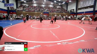 110 lbs Quarterfinal - Miles Allen, Barnsdall Youth Wrestling vs Boston Heissler, Claremore Wrestling Club