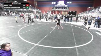 37 lbs Semifinal - Julian Leos, Valley WC vs Wacey Wasserburger, Beef Lab