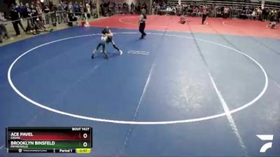 64 lbs Cons. Round 1 - Brooklyn Binsfeld, Paynesville vs Ace Pavel, Eagan