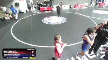 108 lbs Cons. Round 3 - Malena Bates, Del Norte Wrestling Inc. vs Alexis Castaneda, Dethrone Wrestling Club