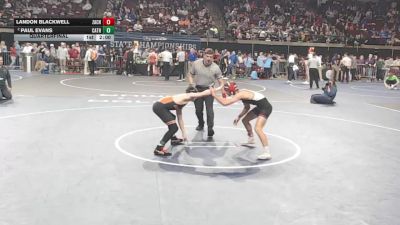 D 1 106 lbs Quarterfinal - Landon Blackwell, Zachary vs Paul Evans, Catholic - B.R.