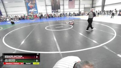 60 lbs Rd# 1 9:00am Friday - Spencer Mattson, Minnesota Funky Singlets vs Ari Brown, Maryland BLACK