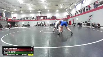 285 lbs Champ. Round 2 - Evan Thompson, Southwest Minnesota State vs Isaac Sheeren, Lander