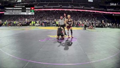 D4-157 lbs Cons. Round 2 - Cayden Bradburn, Whitmore Lake vs Thomas Saunders, Whittemore-Prescott