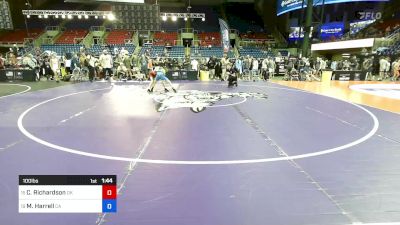 100 lbs Rnd Of 32 - Cale Richardson, OK vs Mavrik Harrell, CA