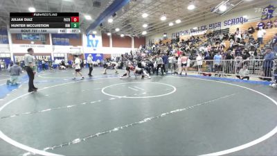 144 lbs 5th Place Match - Julian Diaz, Patriot vs Hunter McCuistion, Rim Of The World