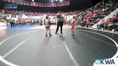 64 lbs Semifinal - Brantley Wisdom, Caney Valley Wrestling vs Waylon Murphy, Salina Wrestling Club