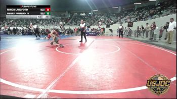 100 lbs Consi Of 4 - Minor Langford, Weatherford Youth Wrestling vs Henry Romero, IV, Wolfpak Wrestling