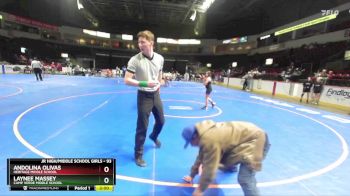 93 lbs Cons. Semi - Andolina Olivas, Heritage Middle School vs Laynee Massey, Camp Verde Middle School