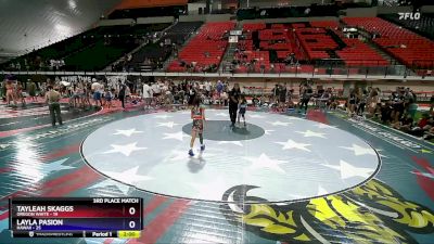 65 lbs Placement Matches (8 Team) - Tayleah Skaggs, Oregon White vs Layla Pasion, Hawaii