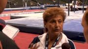 Martha Karolyi talks to the media About the VIsa Championships Competitors