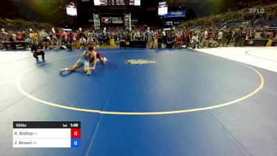 165 lbs Cons 64 #2 - Keegan Bishop, KY vs Zeke Brown, AR