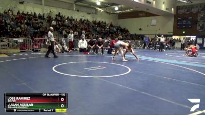 132 lbs Quarterfinal - Julian Aguilar, Eleanor Roosevelt vs Jose Ramirez, Colton